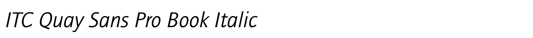 ITC Quay Sans Pro Book Italic image